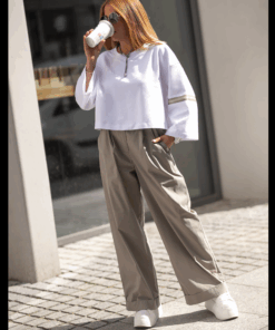 T-shirt en coton à manches 7/8