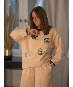 Sweat oversize avec motifs